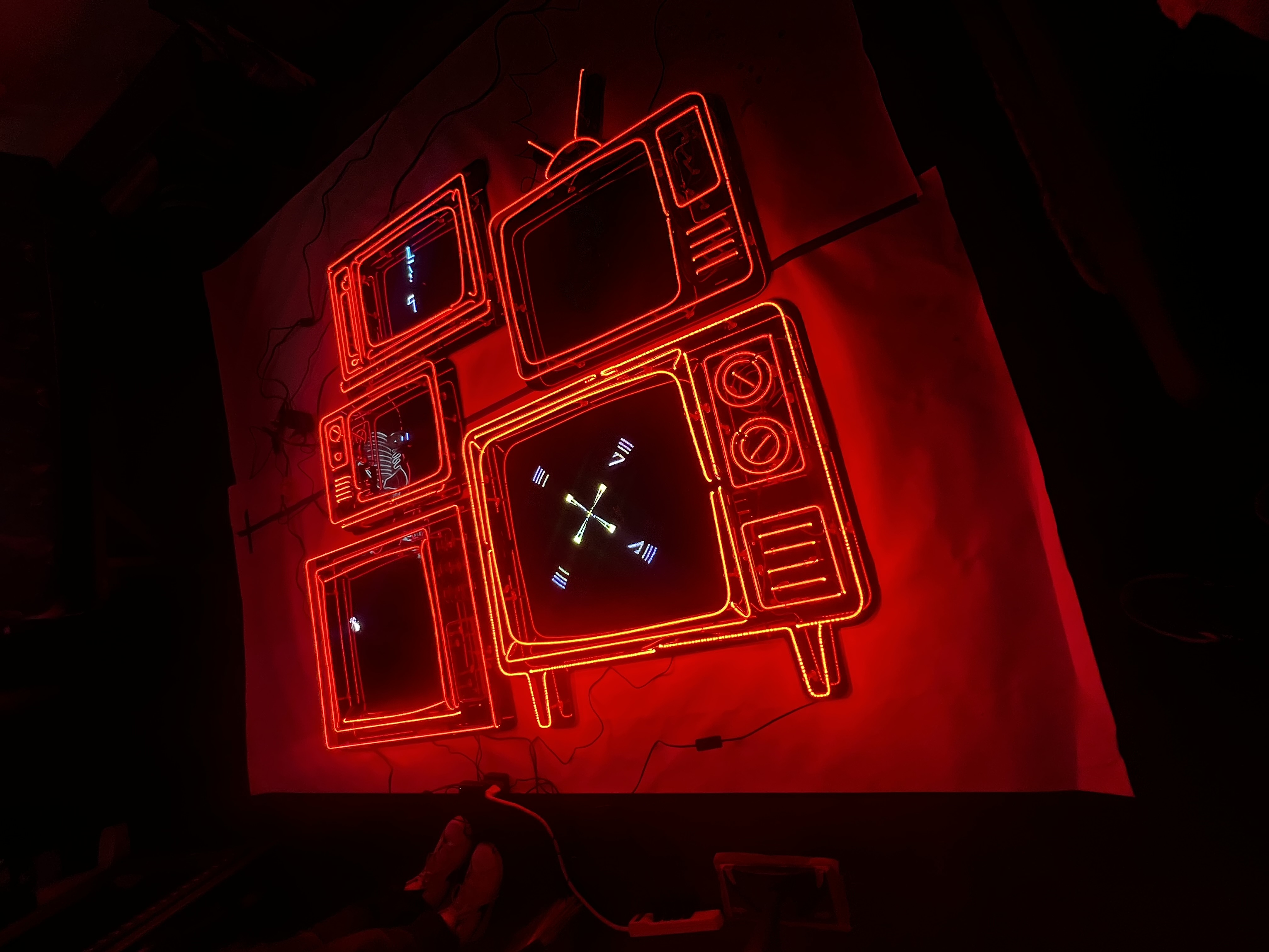 Netflix Office Hologram Neon Instillation