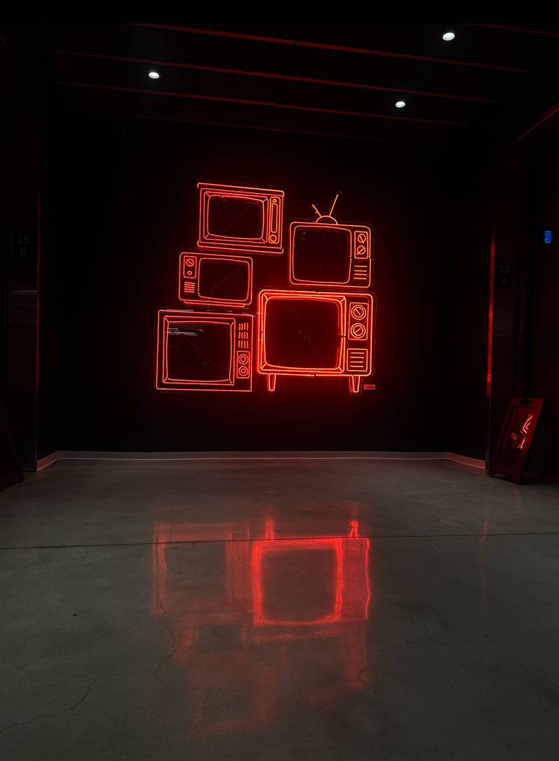 Netflix Office Hologram Neon Instillation — photo 4