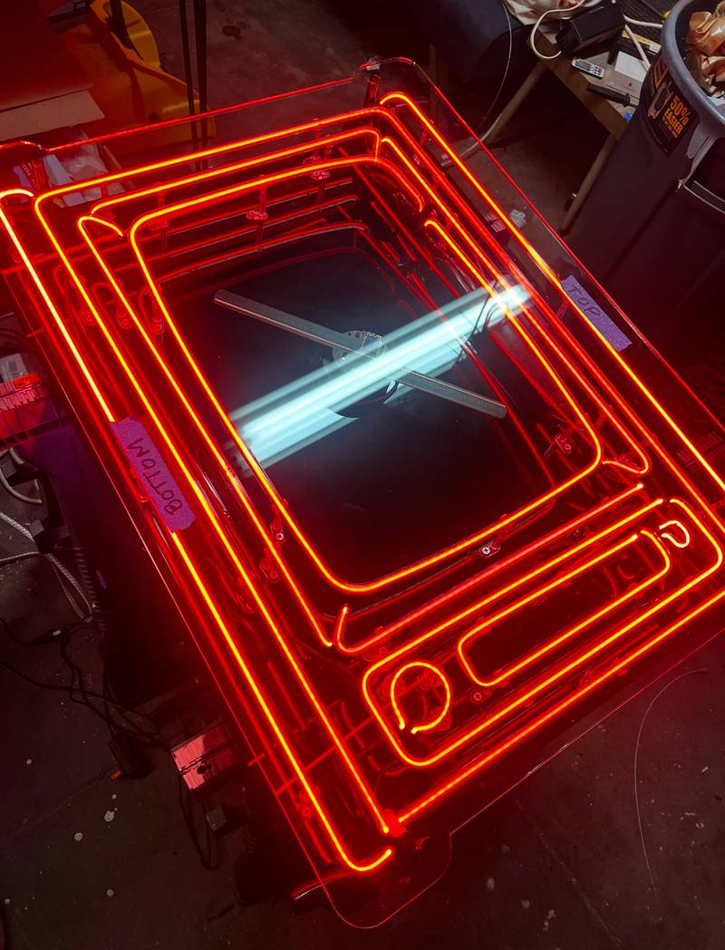 Netflix Office Hologram Neon Instillation — photo 7