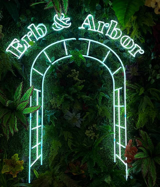 Neon Sign made for dispensary Erb & Arbor in North Hollywood
